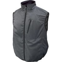 ブレイン 12V胸スイッチ式空調ベスト裏シルバーチタン加工MーLサイズ杢ブラック MESH-BR-1203 1個 553-1432（直送品）
