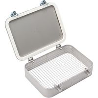 椿本チエイン TSUBACO つばきワンタッチ窓 耐食シリーズ ハイネック 網付ボルト式 350X500 CMD-Q3-H-GK 1個（直送品）