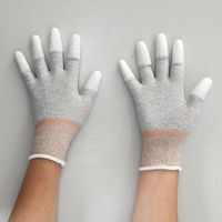 丸和ケミカル 制電PUトップ手袋 10双入 SSサイズ 1757-SS 1組(10双) 684-2487（直送品）