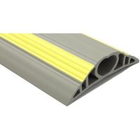 大研化成工業 大研 ケーブルプロテクタ2 60x3M グレー(黄色ライン入り) CP2-60X3MGY 1本 683-3209（直送品）