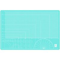 ミワックス スケルトンカッティングマット 450×300×2mm ブルー STN-A3-BU 1枚 682-9871（直送品）