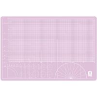 ミワックス スケルトンカッティングマット 450×300×2mm ピンク STN-A3-P 1枚 682-9873（直送品）