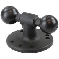 タジマモーターコーポレーション ラムマウント AMPSホールラウンドベース ダブルボール 1インチボール RAM-B-217U 1個（直送品）