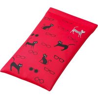 パール 片口ソフトケース ネコとメガネ柄RE 098511 1個 689-4066（直送品）