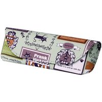 パール メガネケース HAー135 ネコ ワッペン柄GE 092912 1個 689-5984（直送品）