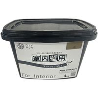 ニッぺ 室内かべ用塗料 STYLE DIYペンキマットフィニッシュ 室内壁用 こび茶 4kg 4976124871474 1個（直送品）