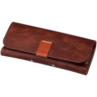 パール メガネケース HFDー18 BR本革 094320 1個 689-2847（直送品）