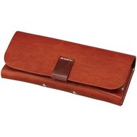 パール メガネケース HFDー18 LBR本革 094321 1個 689-2834（直送品）