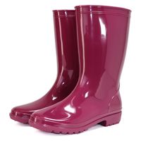 阪神素地 阪神 LB8402 婦人PVCブーツ 22.5 ワイン 1足（直送品）