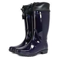 阪神素地 阪神 LB8407 婦人フード付きブーツLL紺 1足（直送品）