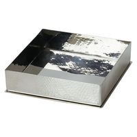 ヤマコー ステンレス槌目・前菜盛器ベース付