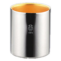 カンダ 0233021「金の贅」18-8ステンレスW構造タンブラー (内面24金メッキ) 4975192082546 1個（直送品）