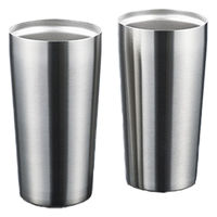 カンダ 1003690「粋」真空Wステンタンブラー(450ml)ペアセット 4975192082997 1個（直送品）