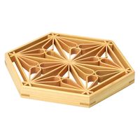 ヤマコー ひのき六角組子重 蓋 曲げ麻の葉 28111 1個（直送品）