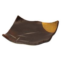 ヤマコー 陶器 四方皿 金彩満月 27969 1枚（直送品）