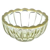 ヤマコー 菊型ガラス珍味入 セピア 27966 1個（直送品）