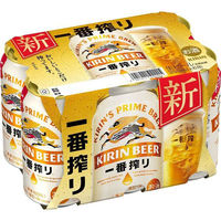ビール　缶ビール　一番搾り　350ml　1パック(6本入)　キリンビール（わけあり品）