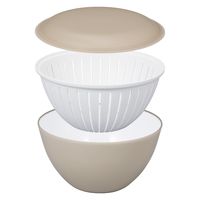 シービージャパン 耐熱レンジザルボウルセット20cm ベージュ 4573306870166 1個