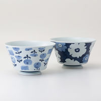 西海陶器 藍花 持易丼ペア 31105 1セット（直送品）