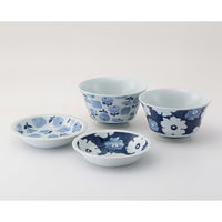 西海陶器 藍花 取皿お好み丼ペア 31101 1セット（直送品）