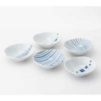 西海陶器 染付幾何紋 楕円小付揃 31068 1セット（直送品）