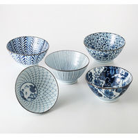 西海陶器 藍絵変り 反丼揃 31756 1セット（直送品）