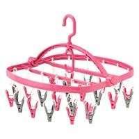 カワタキコーポレーション 洗濯物が取り込みやすい角ハンガー 24ピンチ 1セット（3個）