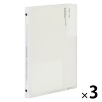 マルマン B5 バインダー クリーントーン スリム ホワイト F019-06 1セット（1冊×3）