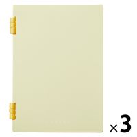 キングジム リングノート ラセーノ A5 イエロー 9064-Y 1セット（1冊×3）