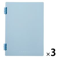 キングジム リングノート ラセーノ A5 ブルー 9064-B 1セット（1冊×3）