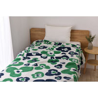 富士ベッド工業 アクリル毛布 ラクフラワー グリーン AHB-1107G 1枚（直送品）