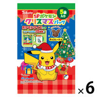 スナック菓子 おつまみ ポケモンクリスマスパック チョコレート味 14g×5袋入 1セット（1個×6）