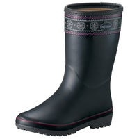 福山ゴム工業 マイローズ レディース長靴 25.0cm U-28/BK/25 1足（直送品）