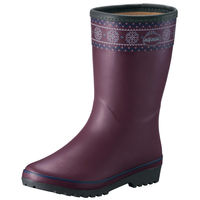 福山ゴム工業 マイローズ レディース長靴 23.0cm U-28/ワイン/23 1足（直送品）