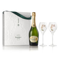 ペリエ ジュエ グラン ブリュット 750ml 1本 グラス2脚セット エコロジカル ボックス シャンパン ギフト箱入 ペルノ・リカール