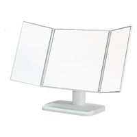 永井興産 メイクアップミラーホワイト 幅430×奥行130×高さ260mm ホワイト NK-2421個