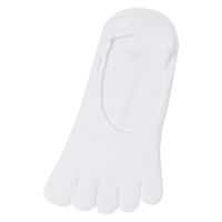 メンズ カバー5本指ソックス オフホワイト 25～27cm LAKOLE/ラコレ