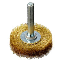 高島産業 真鍮 軸付ホイールブラシ WSB-065-3 1セット(3個)（直送品）