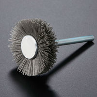 高島産業 ダイヤ毛材 軸付ミニホイールブラシ WSDM-025-1 1セット(3個)（直送品）