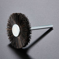 高島産業 馬毛 軸付ミニホイールブラシ WSUM-022-3 1セット(3個)（直送品）