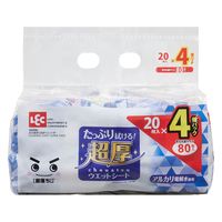 水の激落ちくん 超厚ウエットシート 1パック（20枚入×4個入） レック