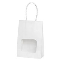 パックタケヤマ ウィンドウミニバッグ 白無地 白 XZT65101 1セット（100枚：25枚入×4袋）