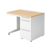 【組立設置込】プラス US-1S 片袖机 幅1000×奥行700×高さ720mm WM×ホワイト UR-107AL-3 WM/W4 1台（直送品）