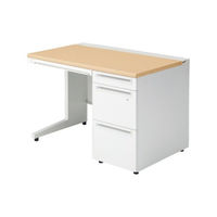 【組立設置込】プラス US-1S 片袖机 幅1100×奥行700×高さ720mm WM×ホワイト UR-117AL-3 WM/W4 1台（直送品）