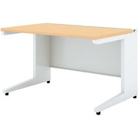【組立設置込】プラス US-1S 平机 幅1200×奥行800×高さ720mm Wメープル×ホワイト UR-128HN WM/W4 1台（直送品）