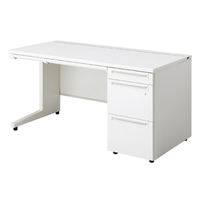 【組立設置込】プラス US-1S 片袖机 幅1400×奥行700×高さ720mm ホワイト×ホワイト UR-147AL-3 WS/W4 1台（直送品）