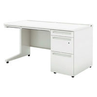 【組立設置込】プラス US-1S 片袖机 幅1400×奥行700×高さ720mm ホワイト×ホワイト UR-147DL-3 WS/W4 1台（直送品）