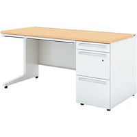 【組立設置込】プラス US-1S 片袖机 幅1500×奥行700×高さ720mm WM×ホワイト UR-157AL-3 WM/W4 1台（直送品）