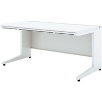 【組立設置込】プラス US-1S 平机 幅1500×奥行800×高さ720mm ホワイト×ホワイト UR-158H WS/W4 1台（直送品）