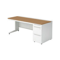 【組立設置込】プラス US-1S 片袖机 幅1800×奥行700×高さ720mm MID×ホワイト UR-187AL-3 T2/W4 1台（直送品）